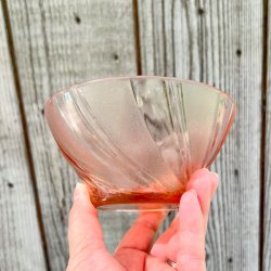 Glasskl lille (st a' 5 stk) - lyserd med swirl effekt