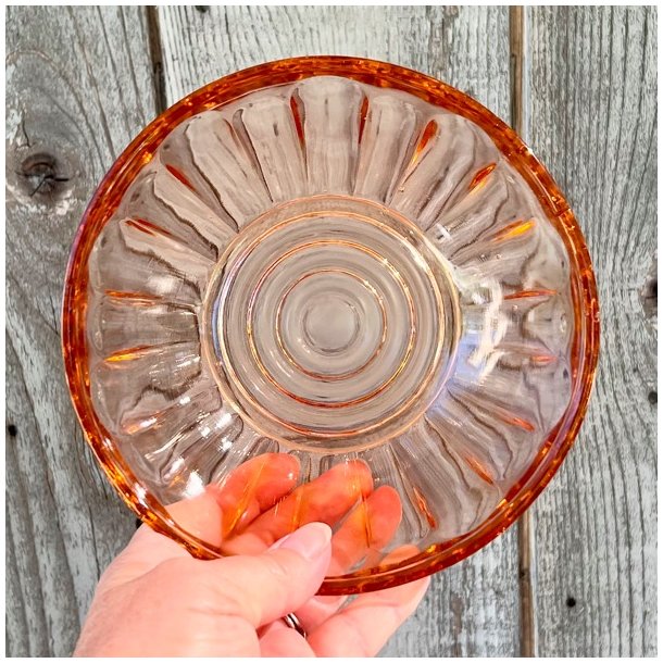 Sklest (2 stk) - lyserdt presset glas