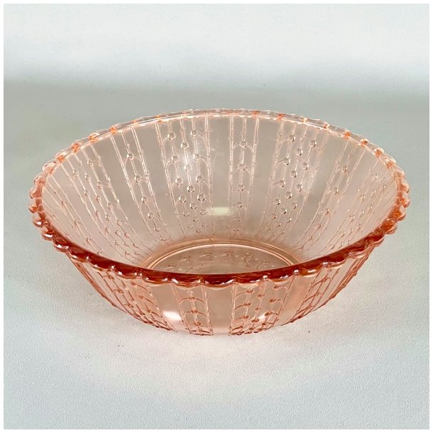 Glasskl - lyserd, med prikmnster