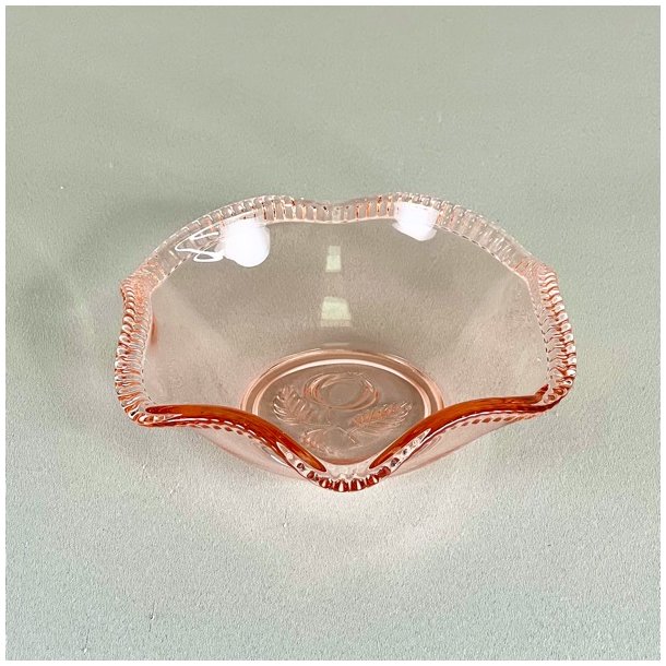 Glasskl - blondekant, lille, lyserd 