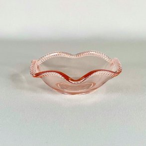 Glasskl - blondekant, lille, lyserd 