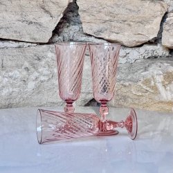 Champagneglas - lyserd med swirl