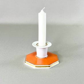 B&G lysestage - orange m/ottekantet fod