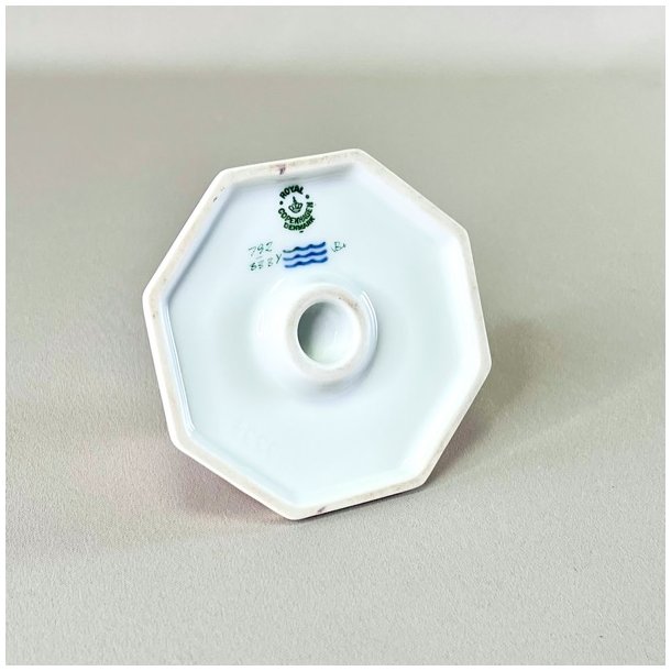 B&G lysestage - orange m/ottekantet fod