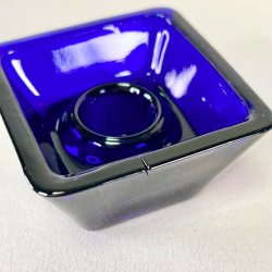 Lysestager - firkantede t/kronelys, mrkebl