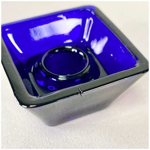 Lysestager - firkantede t/kronelys, mrkebl