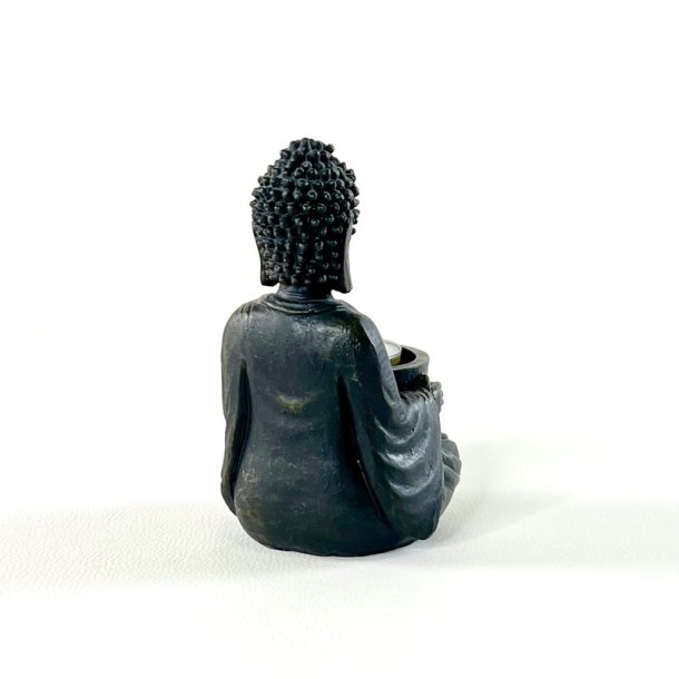 Siddende Buddha m/lys