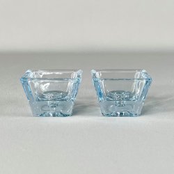 Lysestager - firkantede t/kertelys, sart lysebl