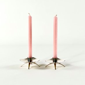 Lysestager (par) p sm fdder - slvplet