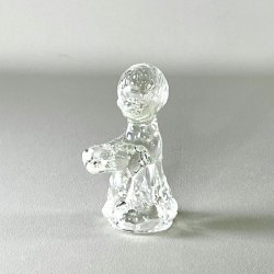 Lysestage - engel i glas