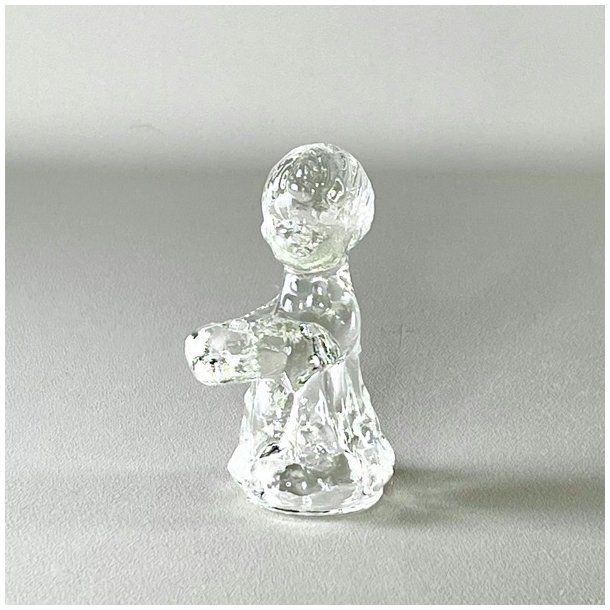 Lysestage - engel i glas