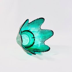 Fyrfadsstager trio (st a' 3 stk) - grn, fjer 