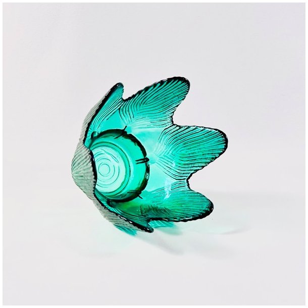 Fyrfadsstager trio (st a' 3 stk) - grn, fjer 