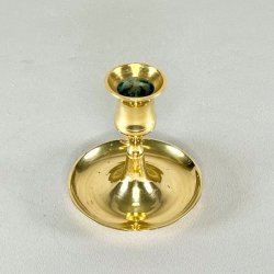 Messing lysestage - med underskl 