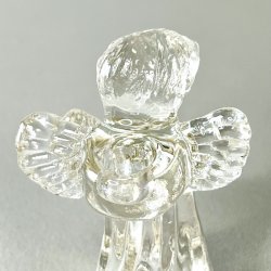 Lysestage - engel i glas