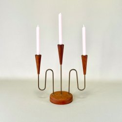 Lysestage - teak, trio