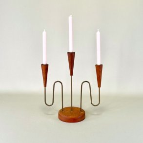 Lysestage - teak, trio