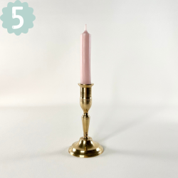 Messing lysestager - assorterede m/patina 