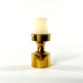 Messing lysestage til bloklys, H11,5 cm