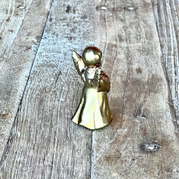 Lysestage - lille engel i messing