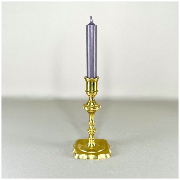 Messing lysestager - assorterede m/patina 