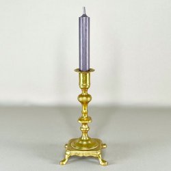 Messing lysestager - assorterede m/patina 