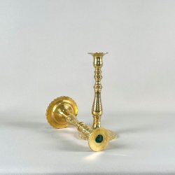 Lysestage par t/kertelys - rund takket fod