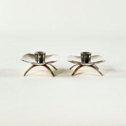 Lysestager (par) p sm fdder - slvplet