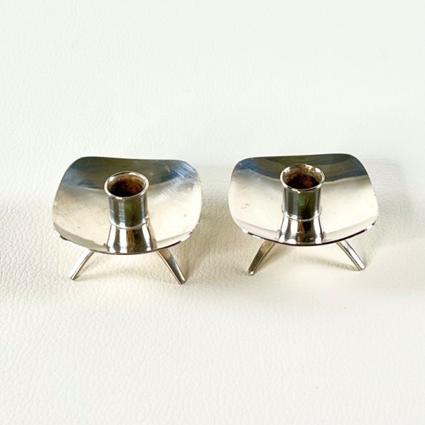 Lysestager (par) p sm fdder - slvplet