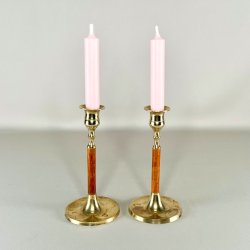 Messing lysestagepar - tr 