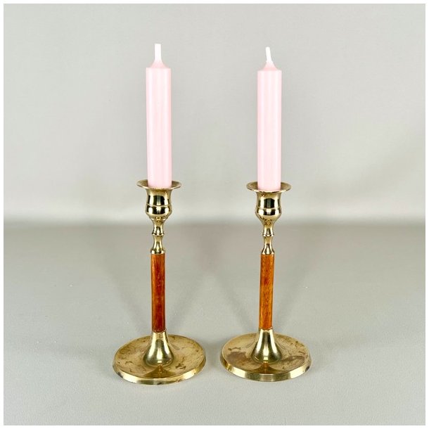 Messing lysestagepar - tr 