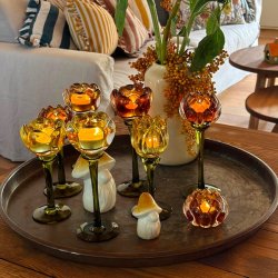 Lysestage - tulipan, gul