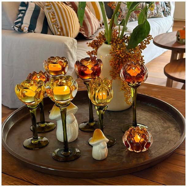 Lysestage - tulipan, gul