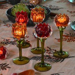 Lysestage - rose, orange