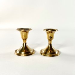 Duo af sm� messing lysestager