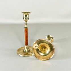 Messing lysestagepar - tr 