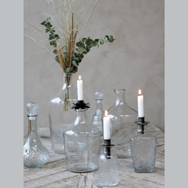 Lysholder med decor - messing 