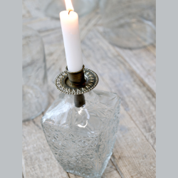 Lysholder med decor - messing 