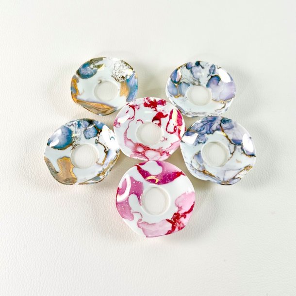 Lysmanchetter (s�t a' 2 stk) - marmoreret 