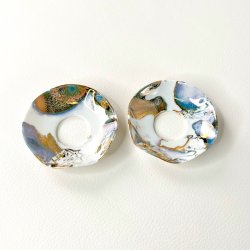 Lysmanchetter (s�t a' 2 stk) - marmoreret 