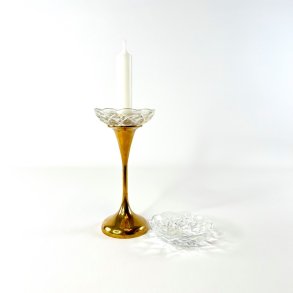 Lysmanchetter (2 stk/samlet) - klart glas, kraftig 
