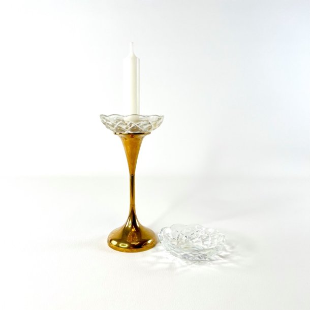 Lysmanchetter (2 stk/samlet) - klart glas, kraftig 