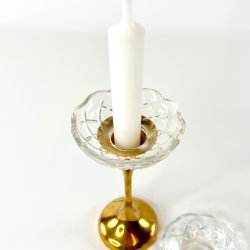 Lysmanchetter (2 stk/samlet) - klart glas, kraftig 