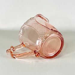 Glaskande - lyserd med rudemnster