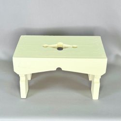 Skammel - malet, gul 