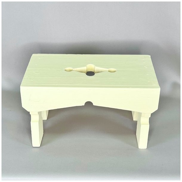 Skammel - malet, gul 