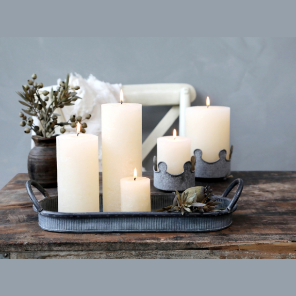 Bloklys Macon - creme, 16 t, 5 x H8 cm