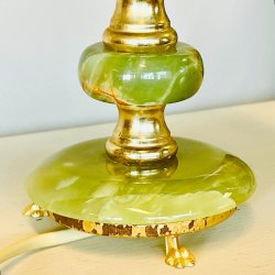 Lampe - vintage, grn marmor 