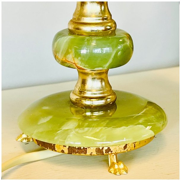 Lampe - vintage, grn marmor 