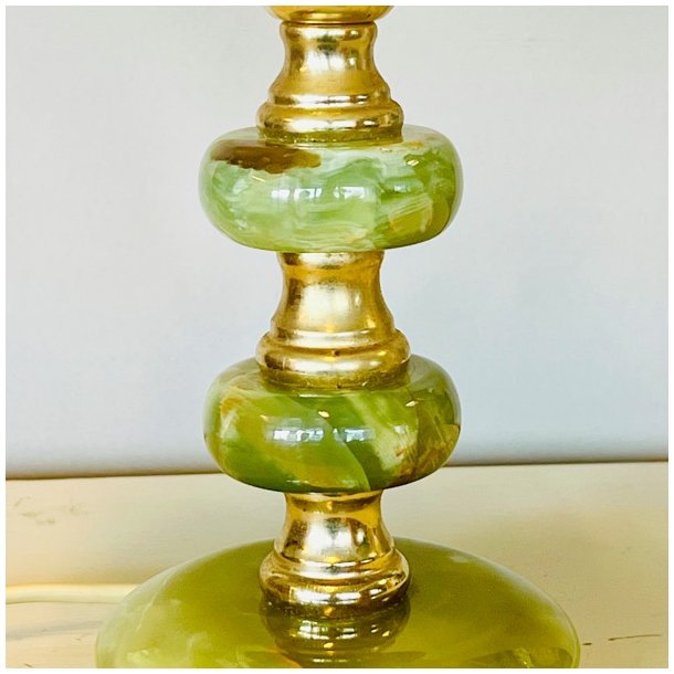 Lampe - vintage, grn marmor 